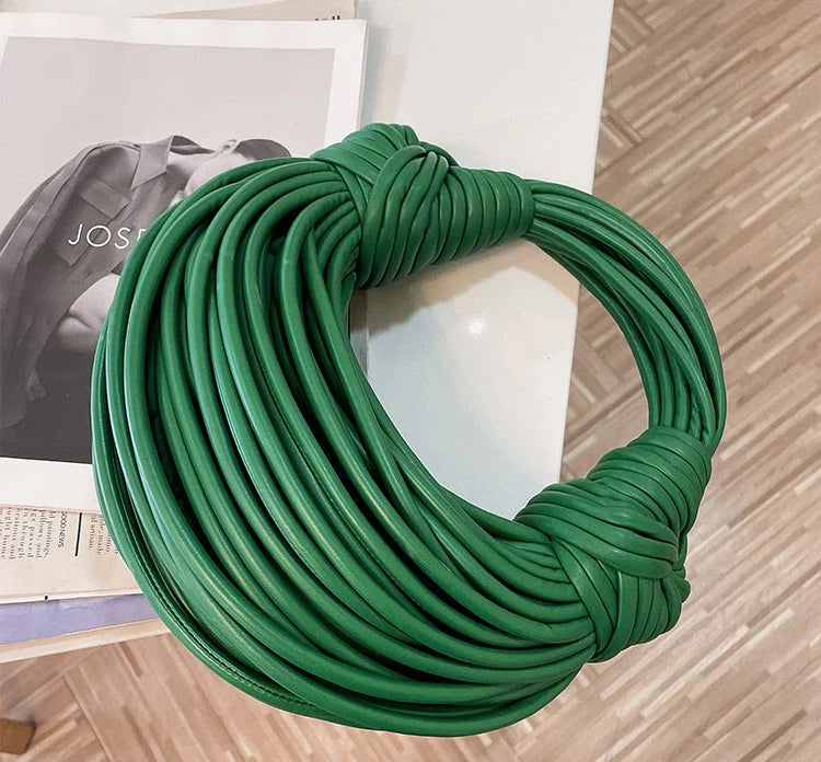 Handbags for Women 2023 New in Gold Luxury Designer Brand Handwoven Noodle Bags Rope Knotted Pulled Hobo Silver Evening Clutch