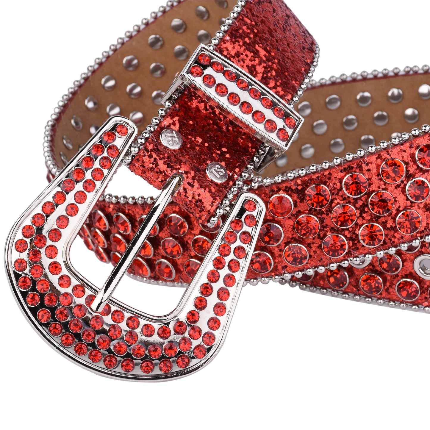 Punk block Rhinestone Belt Chic Western Jeans Sparkle Crystal Denim Girl Mosaic Jeans Belt