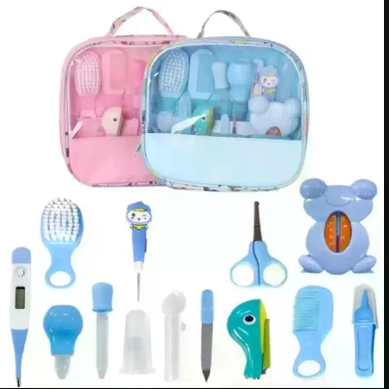 Baby Care Kit Baby Nail Clippers Nasal Aspirator Nose Cleaning Tool Safety Comb Brush 10-Piece Set Specially Designed for Bags