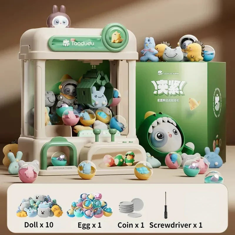 Children Mini Claw Crane Machines Toy for Kids Cartoon Coin Operated Play Game Automatic Doll Machine with Light Birthday Gifts