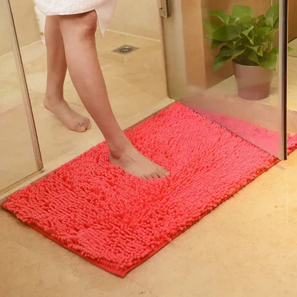 Soft Floor Carpet Non-slip Bathing Room Rug Water Absorption Shaggy Kitchen Rug Door Way Feet Mat Dirt Barrier Cushion Mat Rug