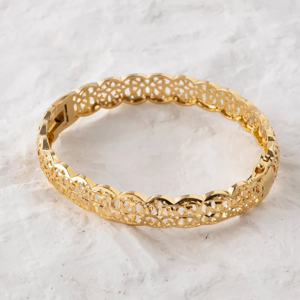 LUIZADA New Vintage Indian Women'S Bracelet African Wedding Luxury Gold Plated Bride Exquisite Lucky Bangle Jewelry