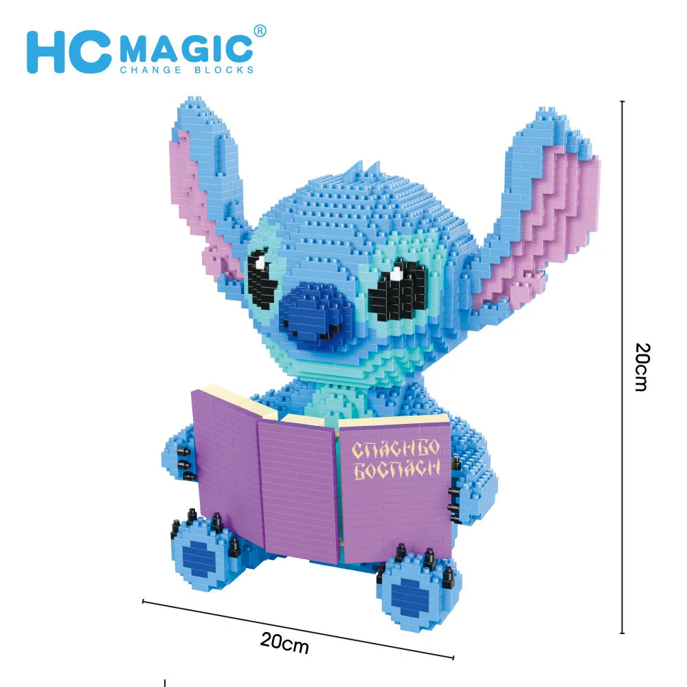 Harry Potter Micro Building Block Stitch Anime Squirtle SpongeBob Buu Hulk Assembled Model Mini Brick Figures Toys For Kids