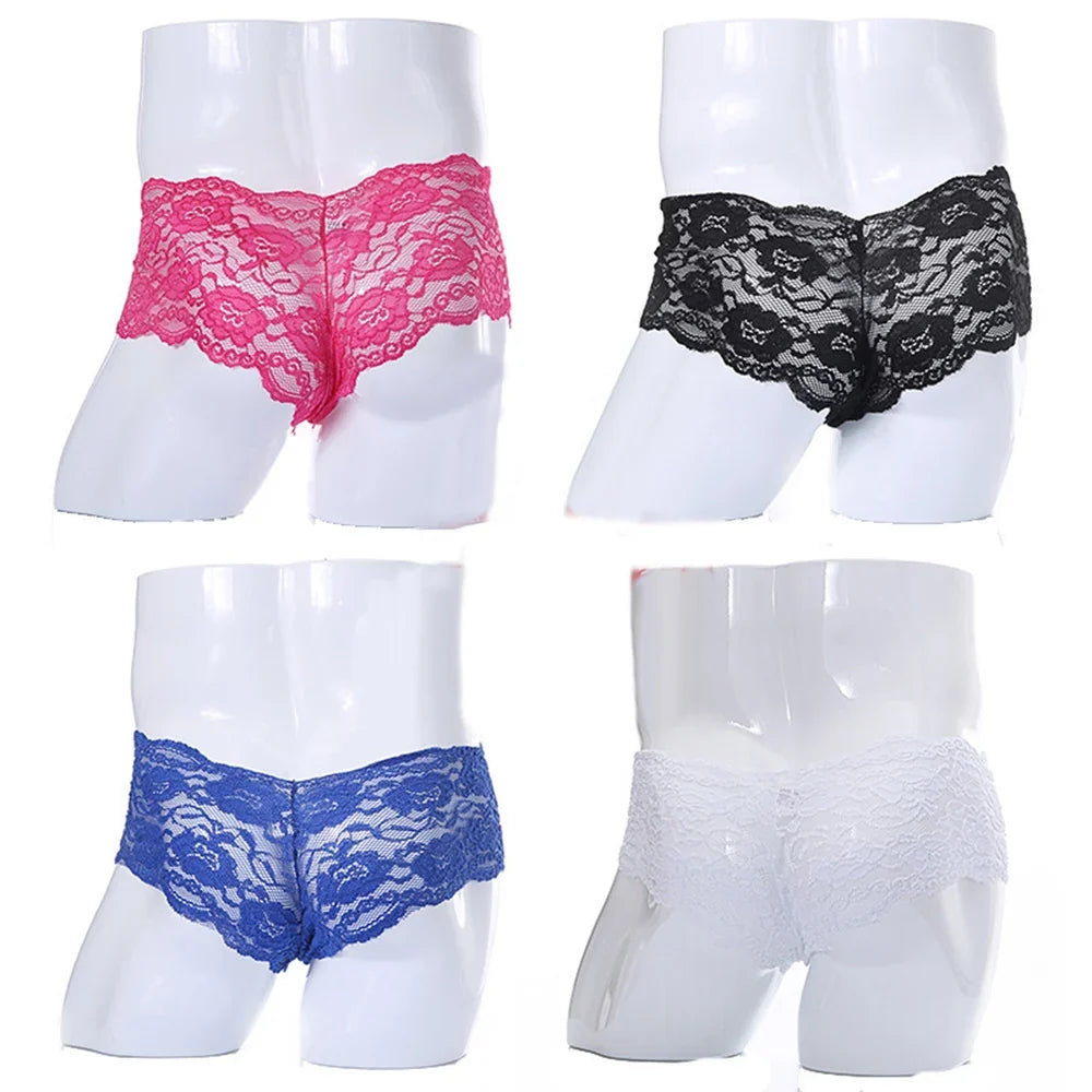Men's  Lace Briefs Underwear Breathable And Sexy Men's Underwear
