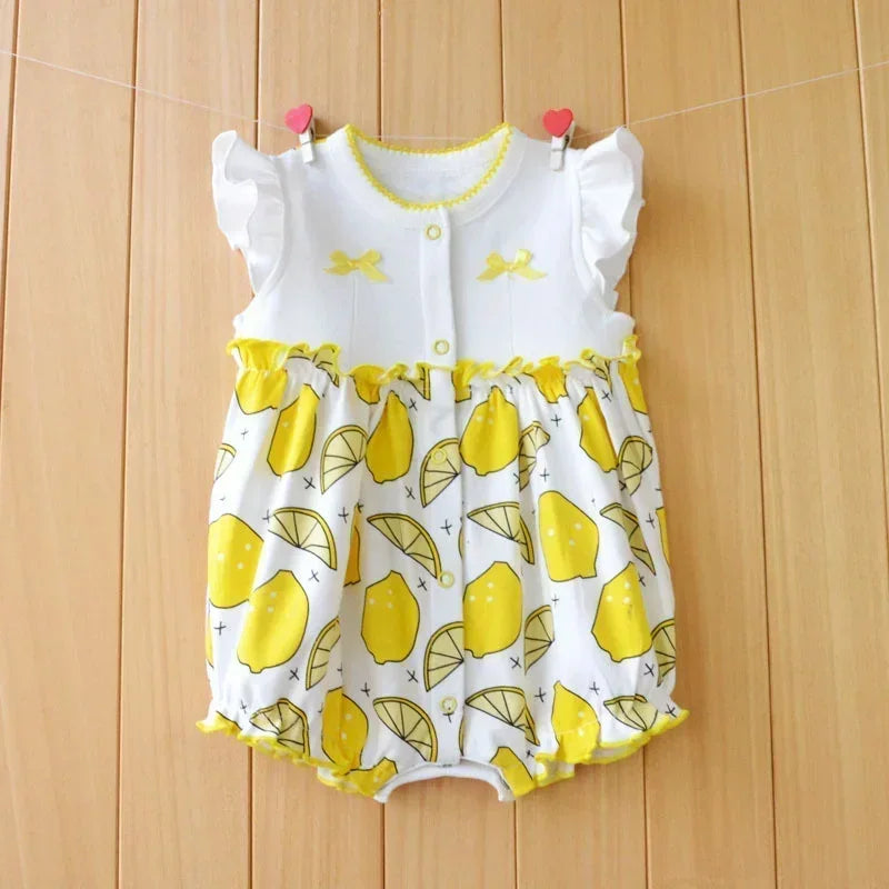 3-18 Month Baby Summer Clothes Rompers Girls Overalls Short Sleeve