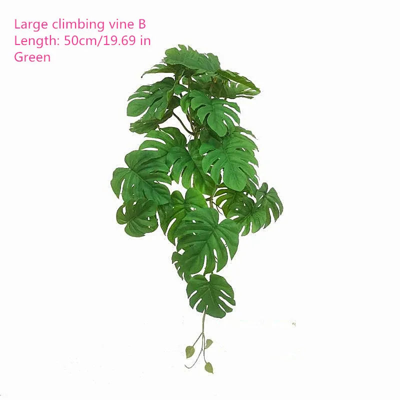 50-100CM Artificial Vine Green Tropical Fake Plants Rattan Autumn Hanging Winding Rattan Garden Balcony Home Decor Accessories