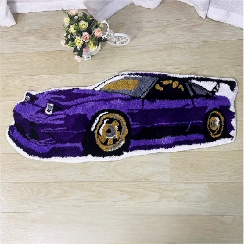 VIKAMA Racing Car Carpet - Soft And Comfortable For Skin Contact, Suitable For Living Room, Bedroom And Bedside Area.