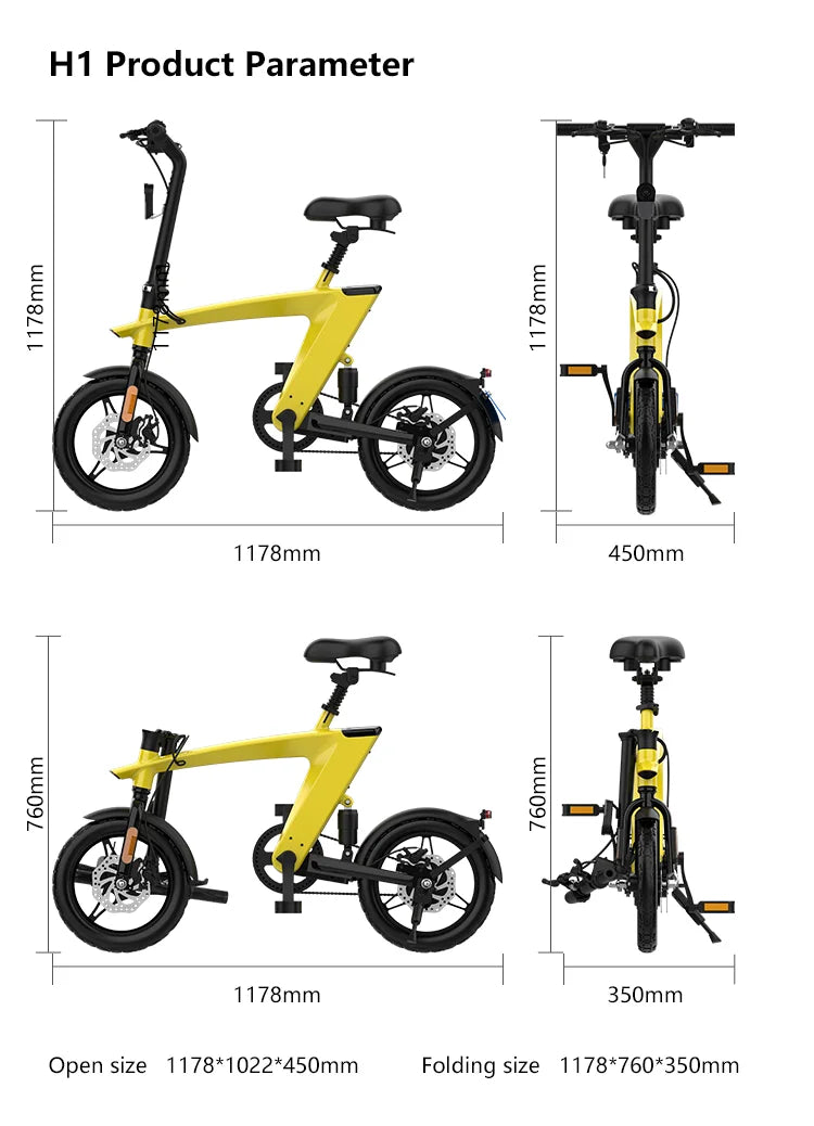 2024 Hottest Electric Bike with a Foldable 36v Voltage Battery Removable Riding Max Range 45-55km E City Bike