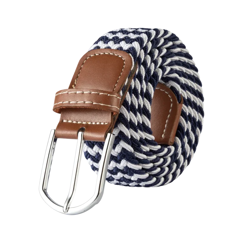 Black Female Casual Knitted Pin Buckle Men Belt Woven Canvas Elastic Expandable Braided Stretch Belts for Women Jeans Belts Belt