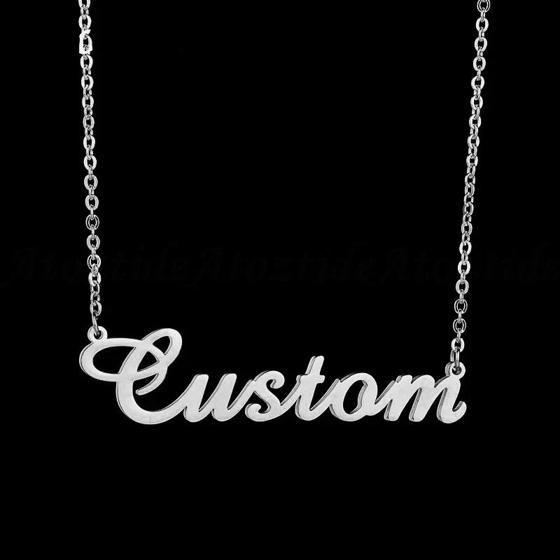 Atoztide Customized Fashion Stainless Steel Name Necklace Personalized