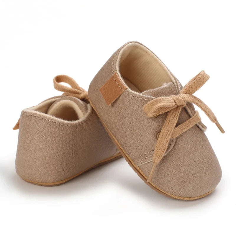 Baby Mid Top Sneakers - Classic Solid Color Casual Sneakers,  Non slip Rubber Sole, Beginner's Children's Shoes.