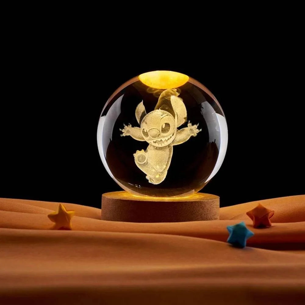 Decorative Crystal Ball 3D Figures Night Light