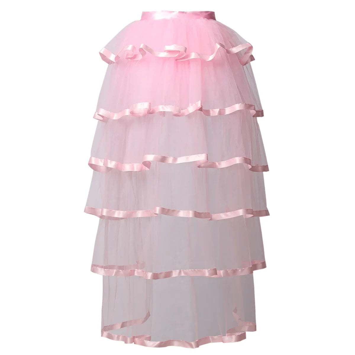 Steampunk Skirt Ruffles Tulle Overskirt Women Lady Gothic Punk Sexy Lolita Cocktail Party Puffy Mermaid Overskirts
