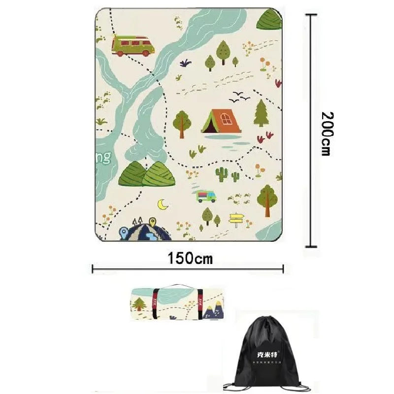 Camping Mat Outdoor Portable Ultra-light Waterproof Picnic Blanket Nature Hike Car Travel Tent Mat Beach Equipment Supplies