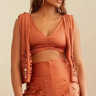 Tie Shoulder Solid Bikini Two Pieces Swimwear 2024 Fashion Luxury Party Beach outfits Women's High Waist Hollow Pants Sexy