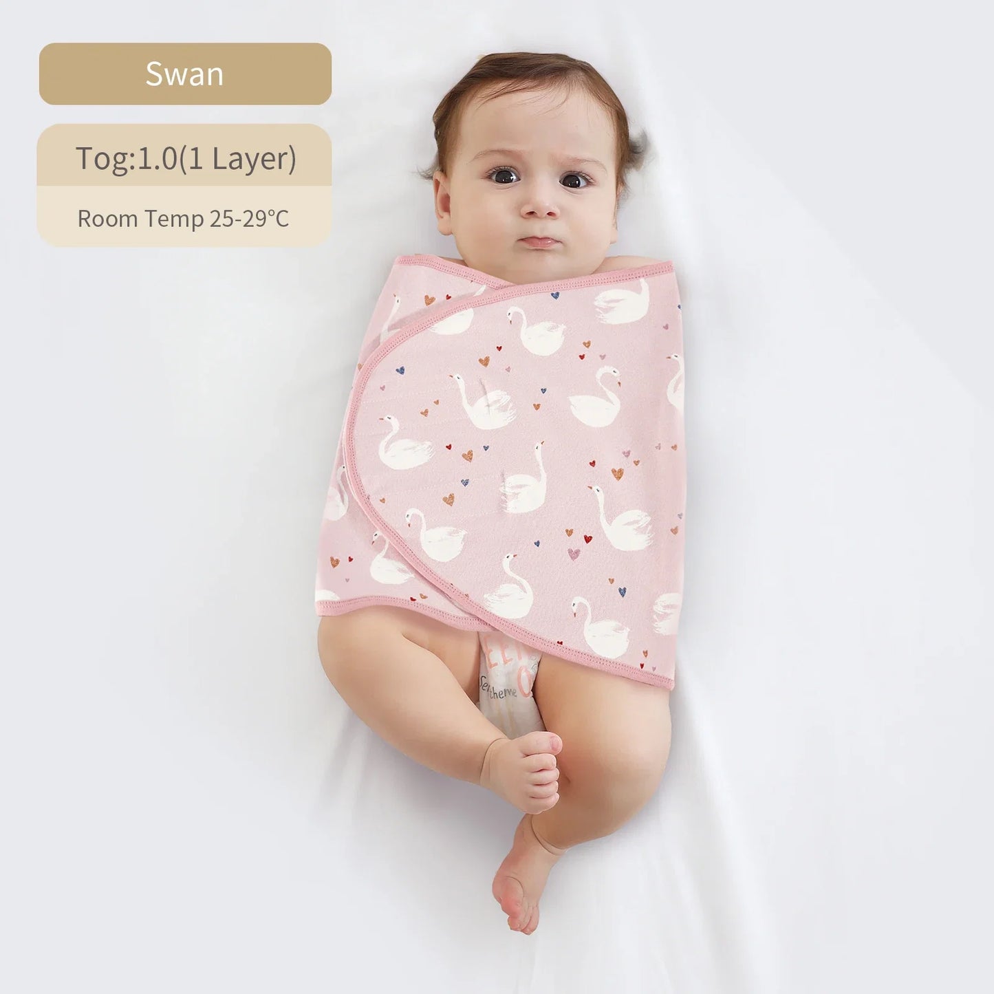 Bilayer Baby Wrap Blanket Newborn Baby Swaddle Tie Anti Startle Jump