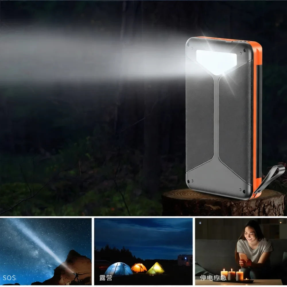 Portable Foldable Solar Charger Power Bank Outdoor Camping Hiking Equipment Mobile Energy Storage Travel Battery Pack
