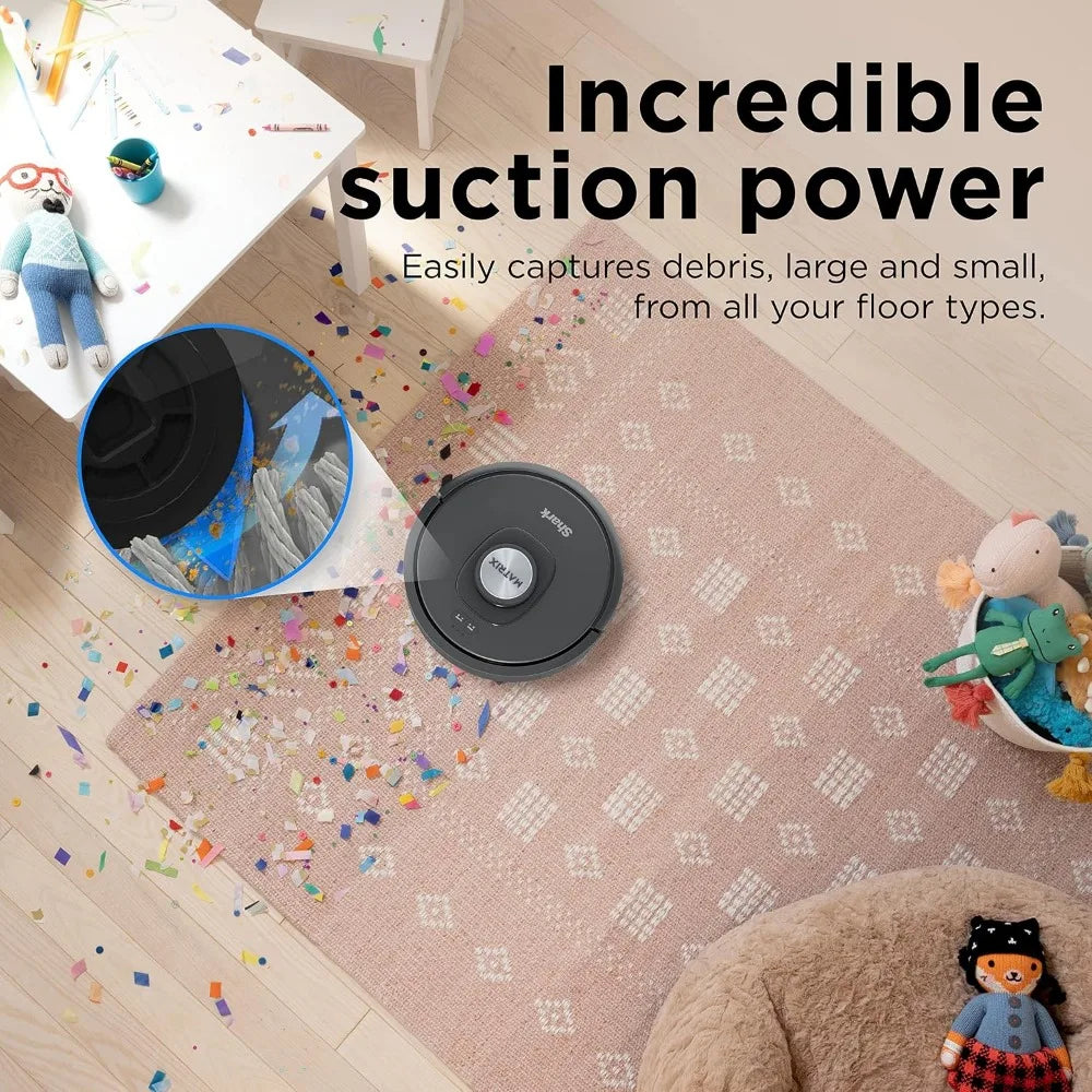Matrix Self-Empty Robot Vacuum for Carpets and Hardfloors with 45-Day Capacity Bagless Base - Certified Refurbished