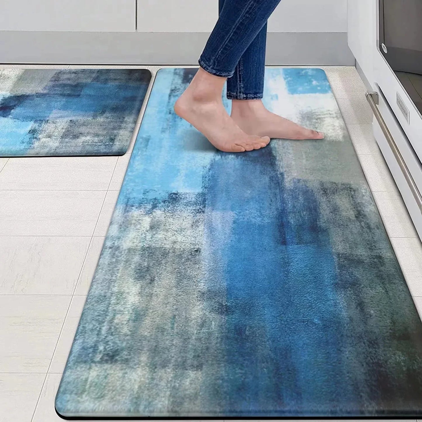 Kitchen Floor Mat Kitchen Rugs Living Room Long Carpet Absorbent Non-slip Bathroom Entrance Doormat Bedroom Decor Runner Rugs