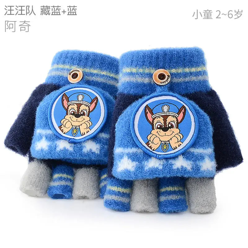 100% Genuine Paw Patrol 2024 Hot winter glove Skye Chase Marshall Everest mittens Children Toy Christmas gift For age 3-6Y