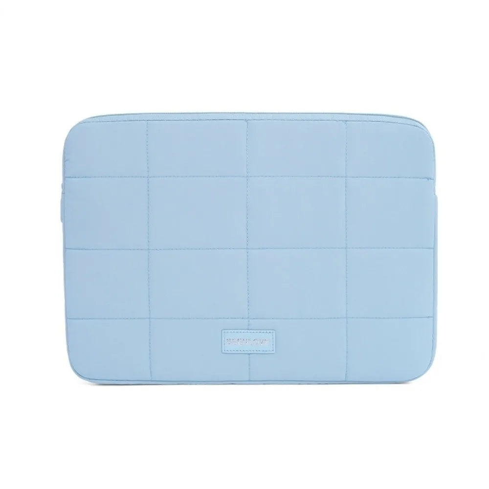 14/15.6inch Quilted Tablet Bag Shockproof Solid Color Travel Tablet Sleeve Wear-resistant Ultralight Tablet Protection Cases