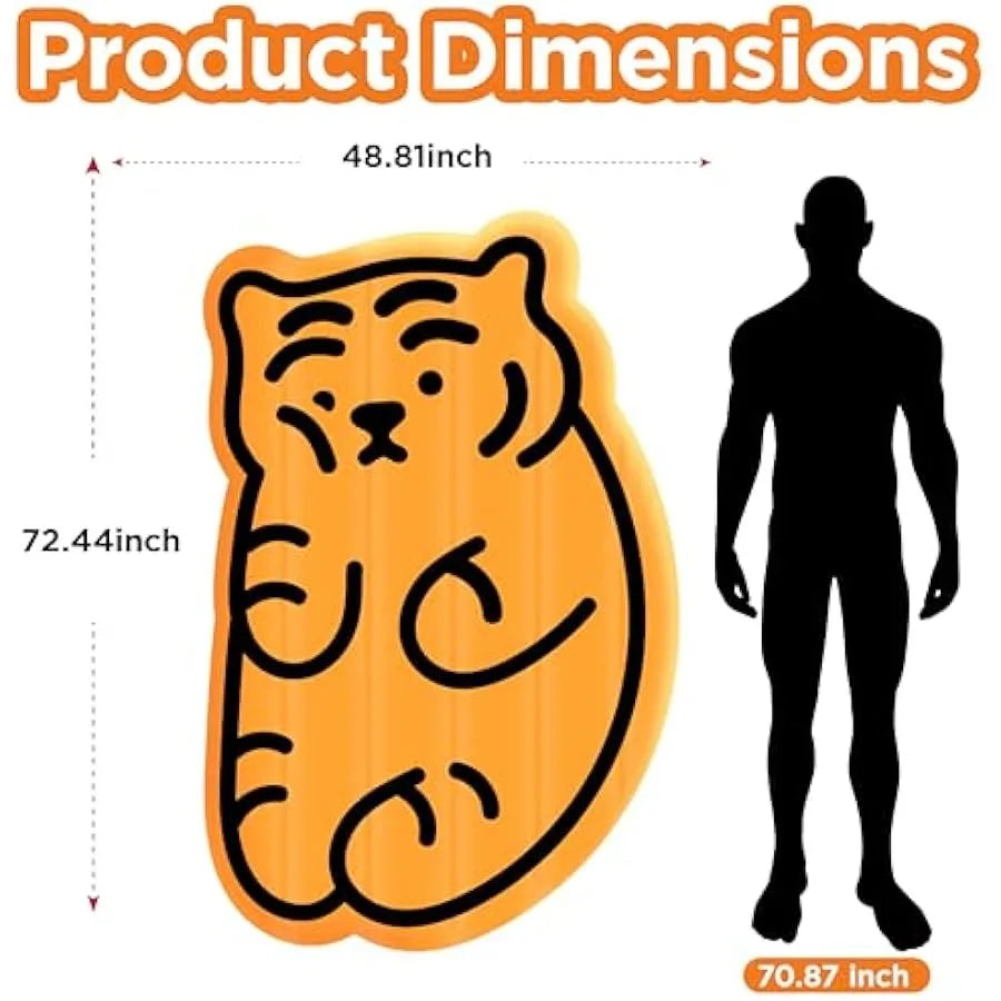 Inflatable Pool Float Mat Tiger - Summer Lake Beach Party Swimming Pool Large Water Fun Float Bed Sunbathing Tanning Pool Loung