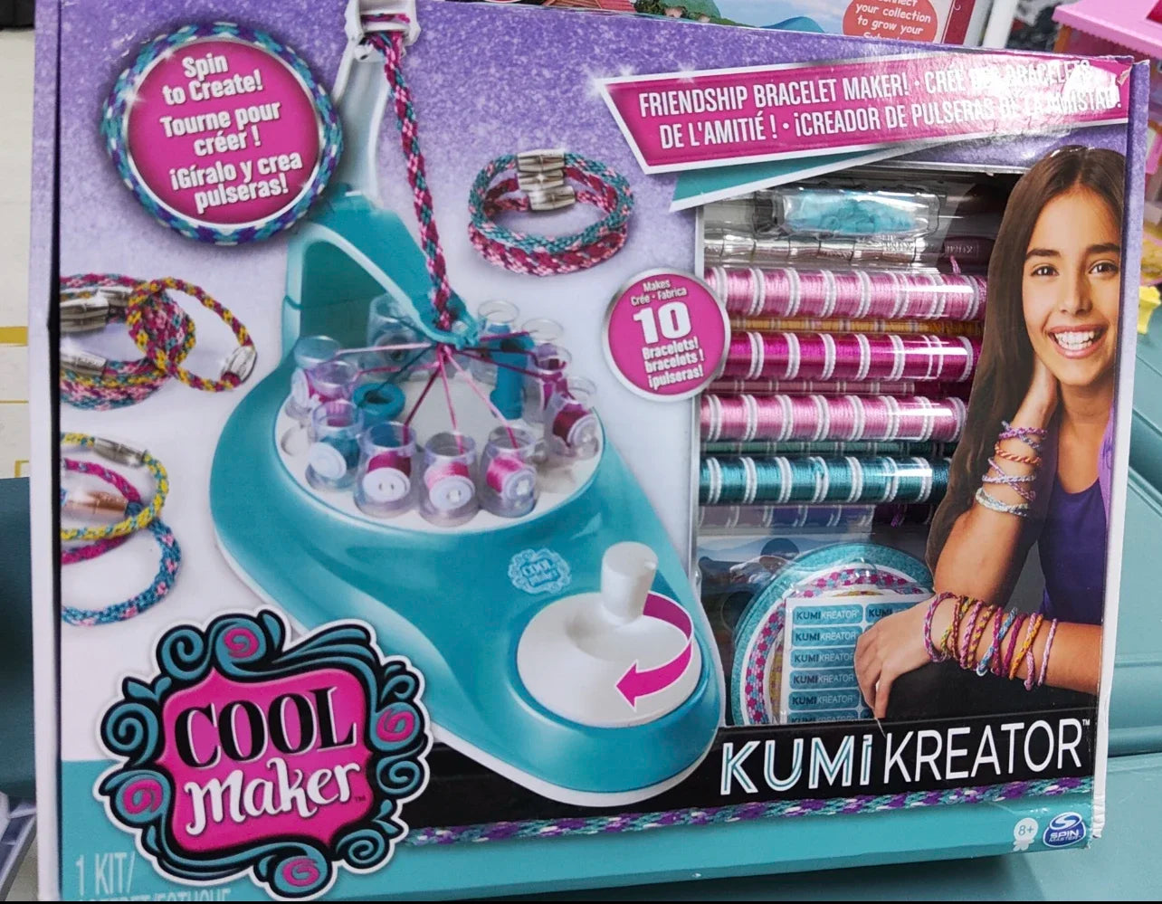 Cool Maker 2-in-1 KumiKreator Necklace & Friendship Bracelet Maker Activity Children's Toy Girl Hair Extension Maker Fashion Toy