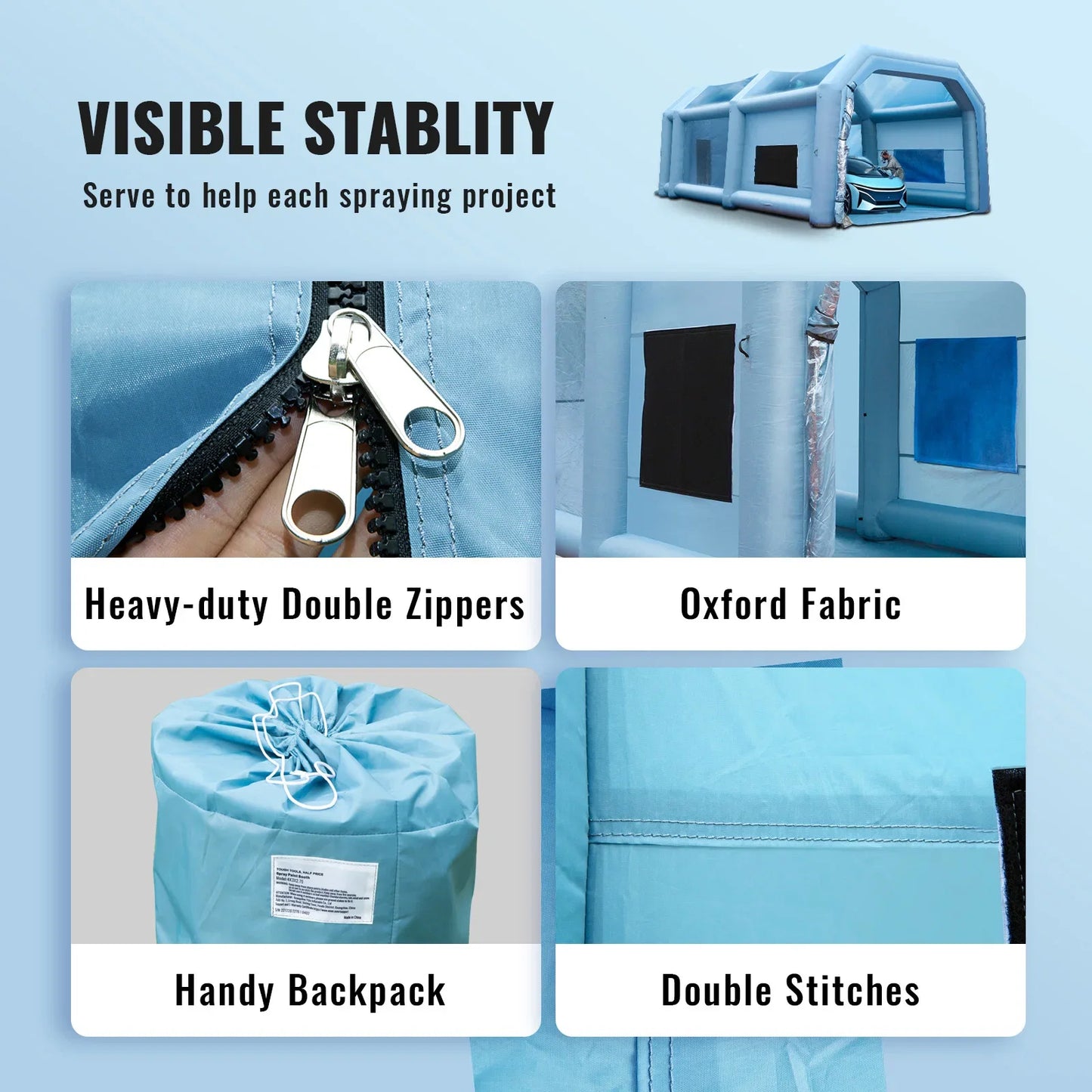 SucceBuy Inflatable Paint Booth with Blowers Inflatable Spray Booth Powerful Spray BoothCar Paint Tent Air Filter System