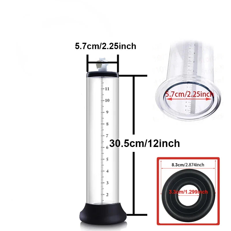 Acrylic Penis Pump Manual Penis Enlarger Sex Toy For Men Vacuum Pump Male Masturbation Penis Extender Trainer Adults Sex Product