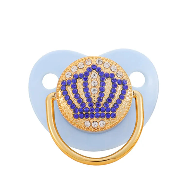 Baby Shower Gifts Baby Pacifier Rhinestone Pacifier Clips Princess Bling BPA Free Silicone Infant Nipple Newborn Baby Soother
