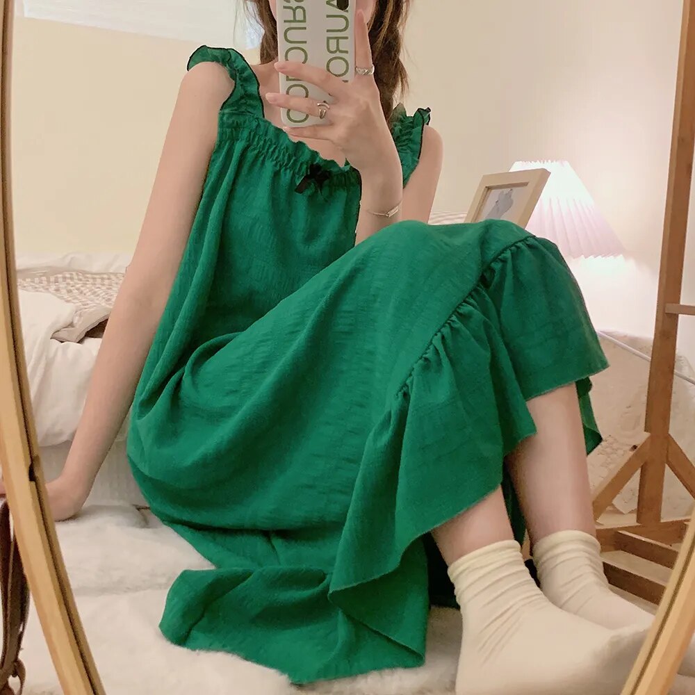 Night Gown for Women Nighty for Ladies Sexy Women Pajamas Large Sizes Dress for Fat Kawail Girl Woven Slip Dress for Summer 6XL