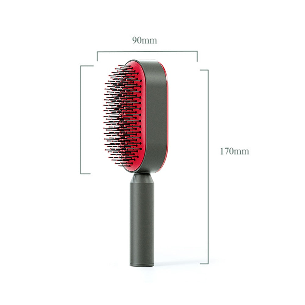 Self Cleaning Brush Set For Women Hair One-key Cleaning Comb