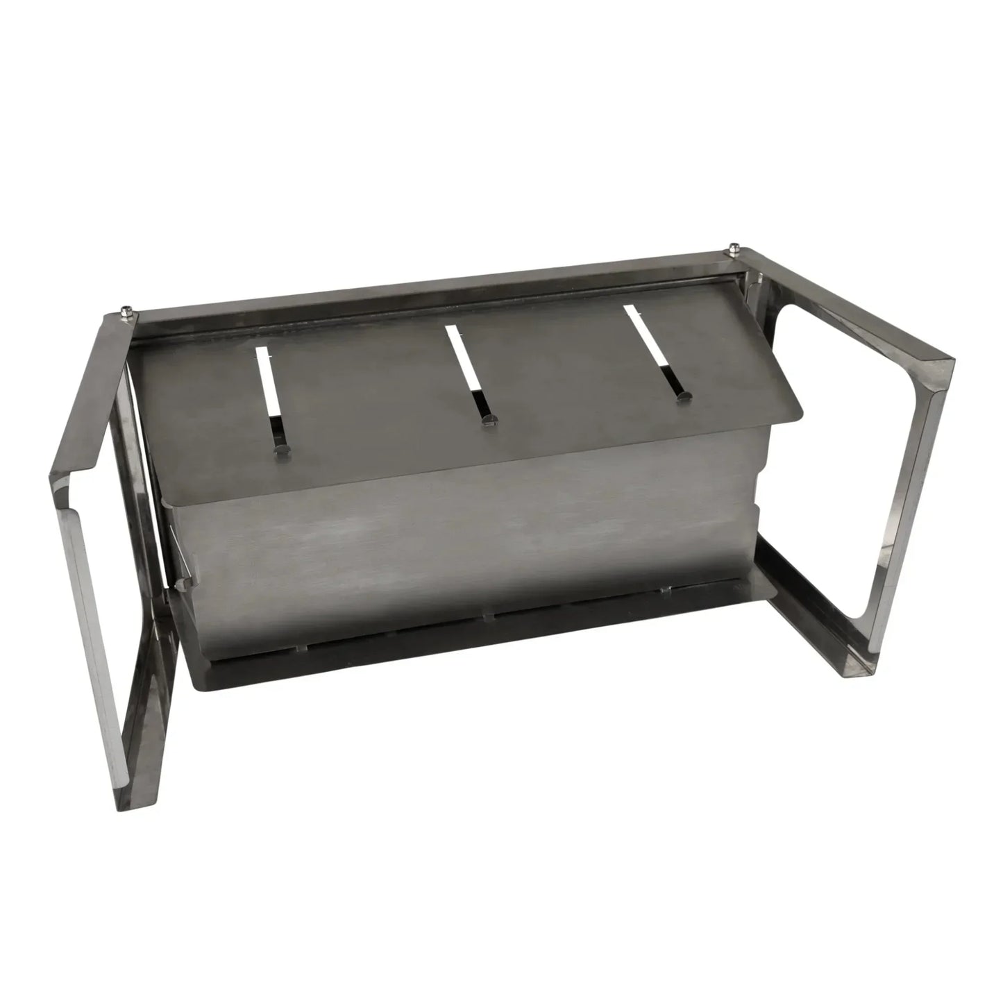 Stainless Steel Foldaway Charcoal Grill, Portable Outdoor BBQ, with Grate & Carry Bag, for Picnics & Camping Trips.