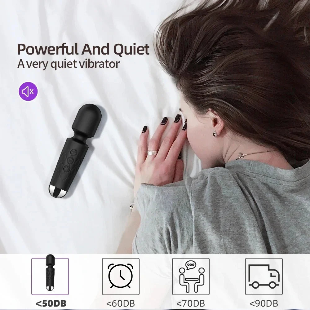 Portable Electric Massage Stick with 8 Adjustable 20 Modes, Suitable for The Back/Neck/Legs/Waist, Relieving Fatigue