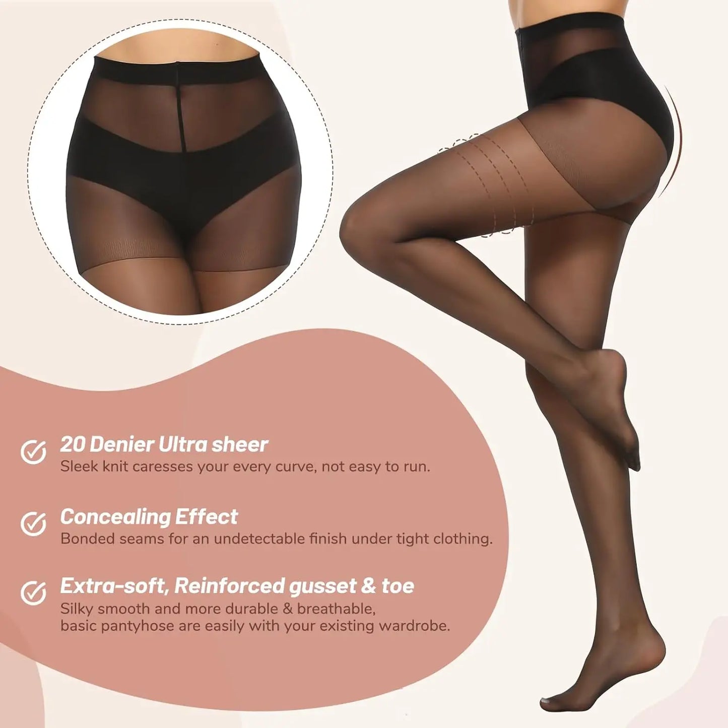 Sexy 0D Stocking Ultra Elastic Tights, Anti-scratch Stockings Women Body Shaper Pantyhose.