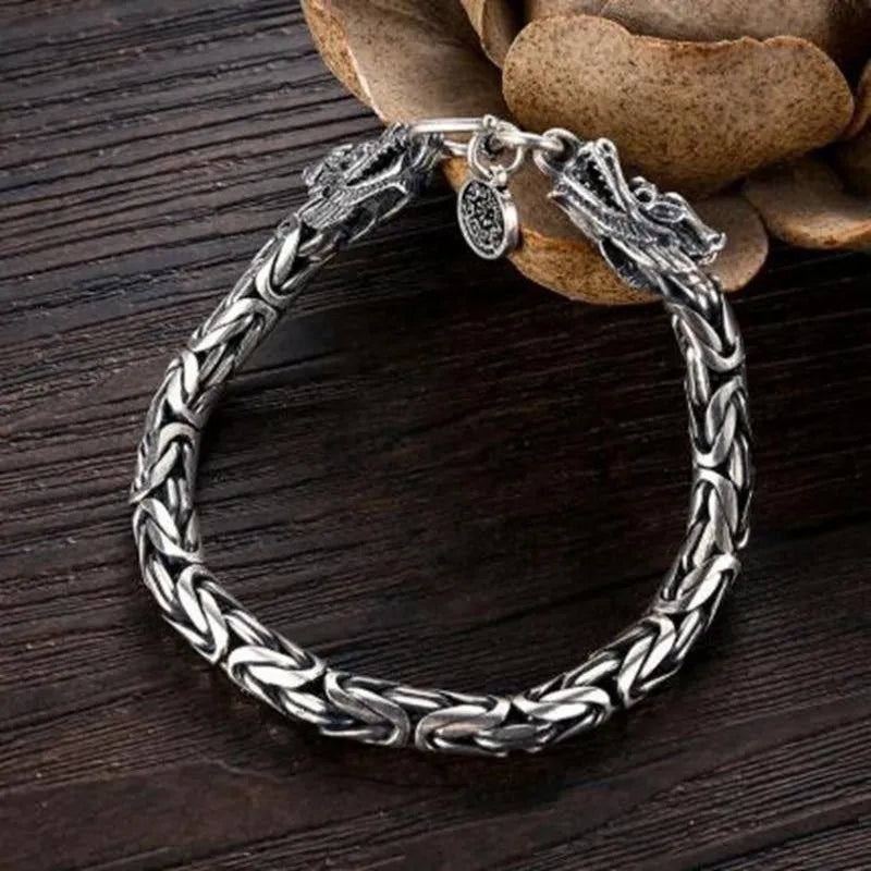 Vintage Gothic Full Skull Bracelet Motorcycle Riding Rock Bike Hip Hop Punk Jewelry Halloween Gift