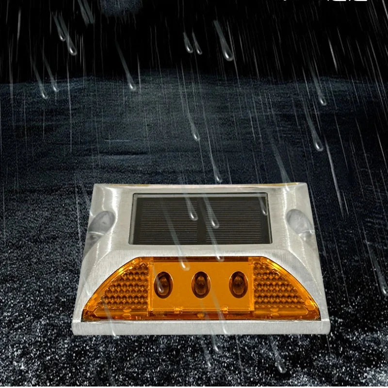 LED Solar Power Ground Marker Lights Waterproof Driveway Road Highway Spike Lamp Outdoor Garden Flash Warning Pathway Light New