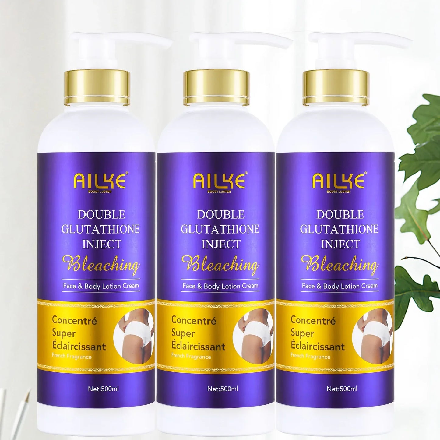 AILKE Glutathione 5-in-1 Women Skin Care Kit, With Body Lotion,  Serum, Stains Removal Cream, Body Cream, Brightening Soap