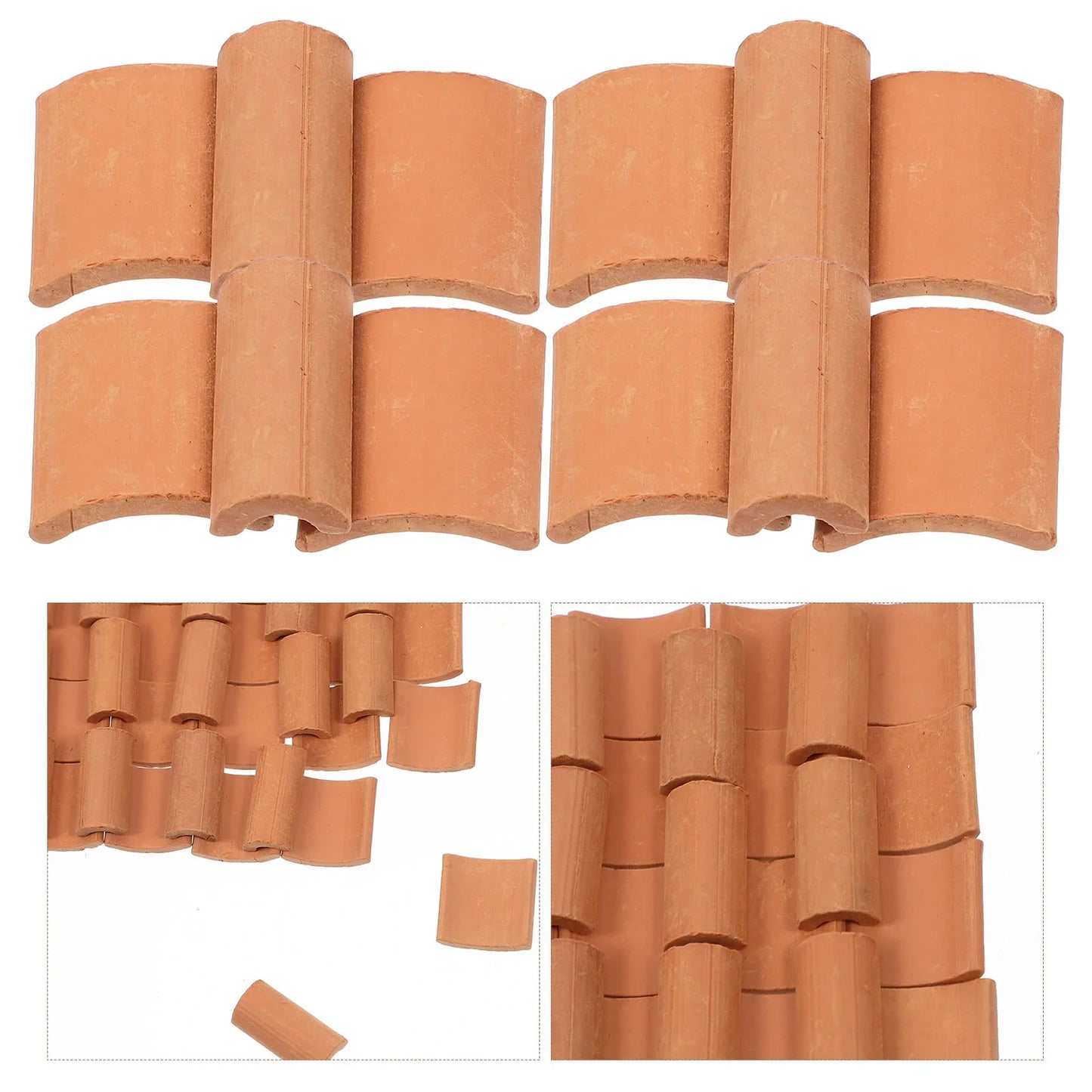 120 Pcs Toy Room Tile Model Child Building Blocks Sand Table Landscaping Roof Tiles Clay Models Small