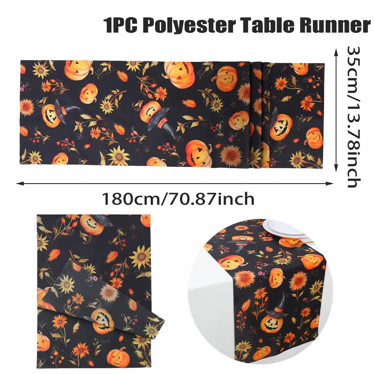 Happy Halloween Banner Bloody Bat Pumpkin Ghost Print Party Backdrop Hanging Banner Halloween Party Decoration For Home