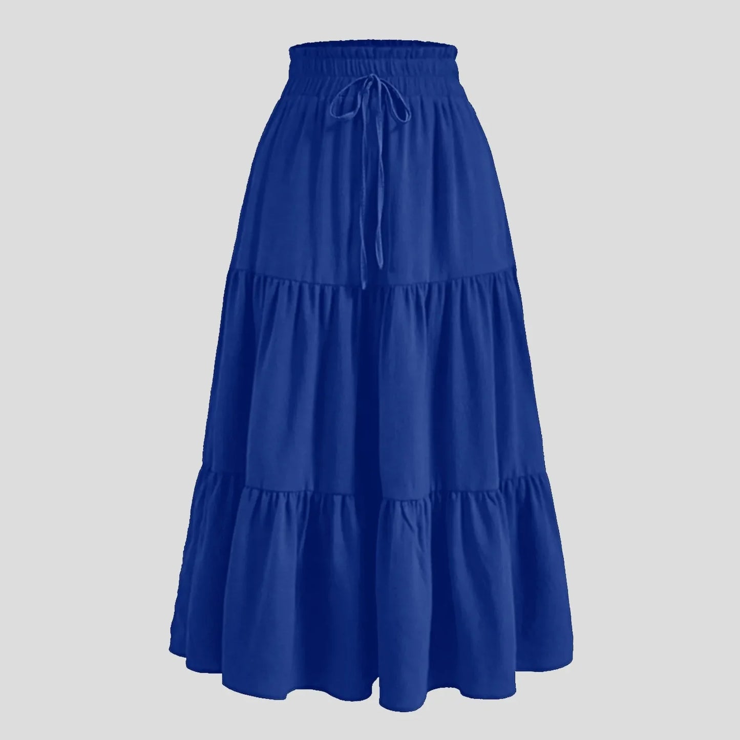 Women'S Boho Vintage Floral Print Maxi Skirt Elastic High Waist Pleated Flowy A Line Long Skirts Toddler Fall 2024 Falda Short