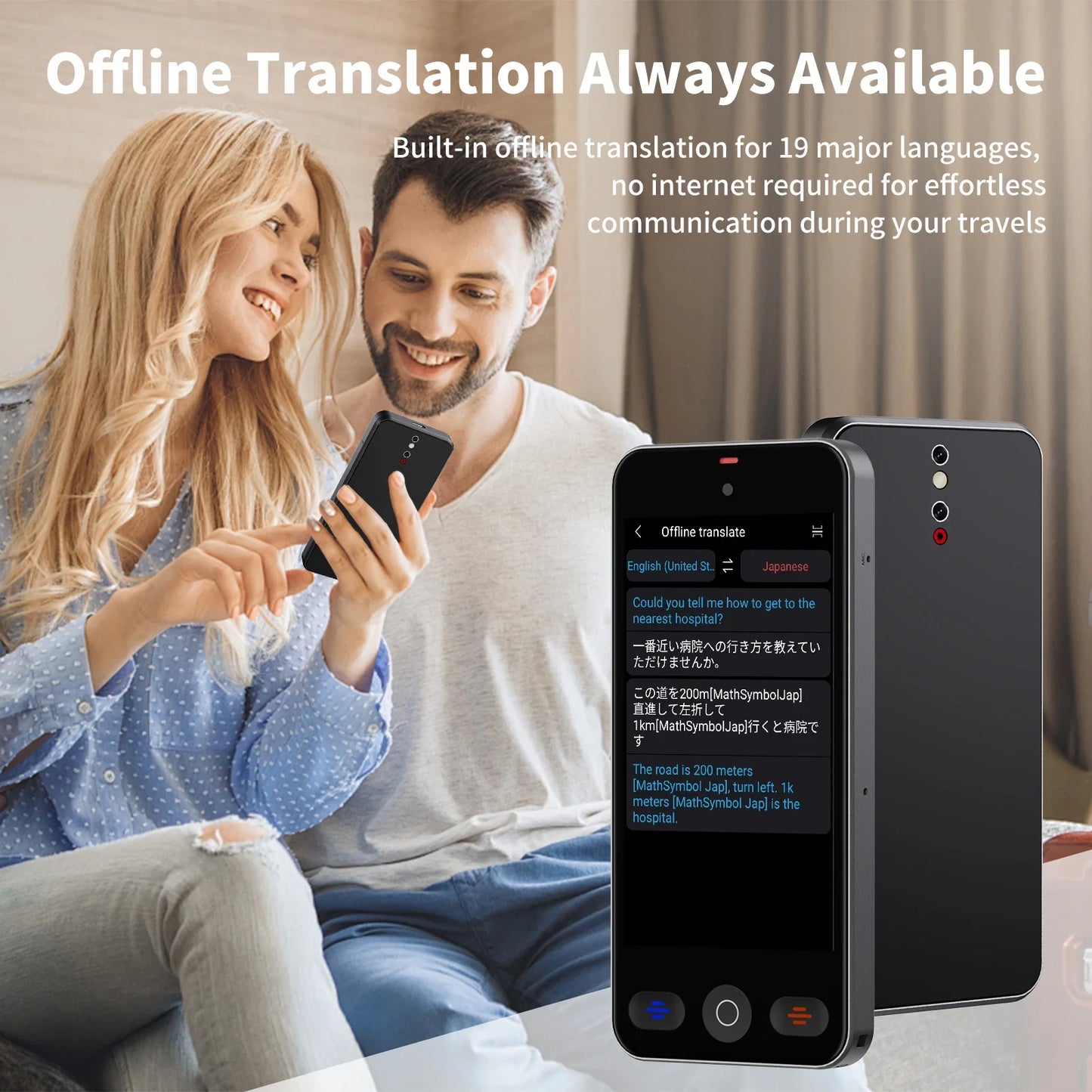 Language Translator Device with 148 Languages Voice Portable Ai  Translating Offline Translation Support Voice Video Recording