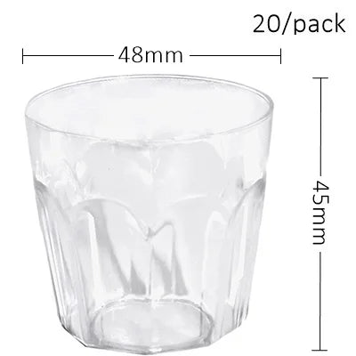 20 Pieces x Home Party Disposable Plastic Tableware Supplies, 70*44mm/60ml Petal Dessert Cake Bowl