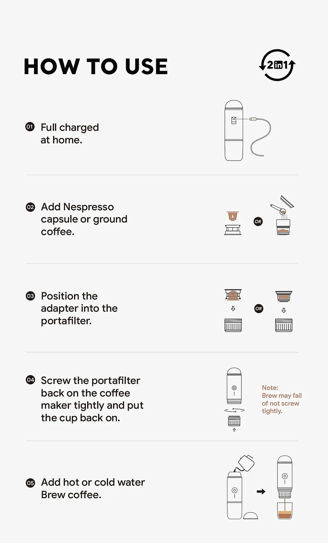 Cafelffe Outdoor Combination Wireless Electric portable espresso machine,Coffee Gift Giving Camping hiking Travel bag cafetera