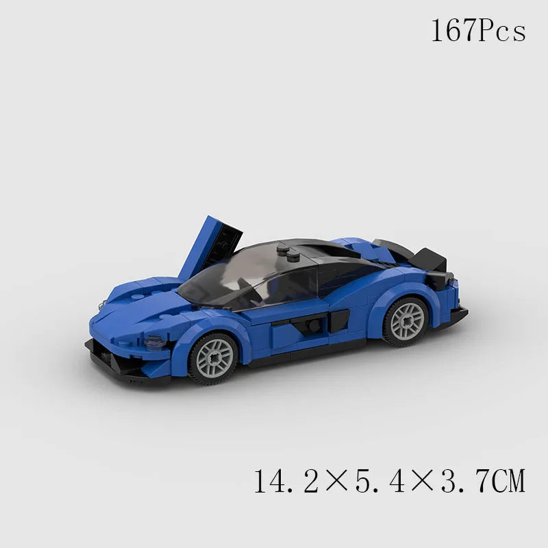 167Pcs MOC Car F1 Racing Vehicle model Building Block Speed Champions Super Race brick Christmas Thanksgiving Day Gift Toy City