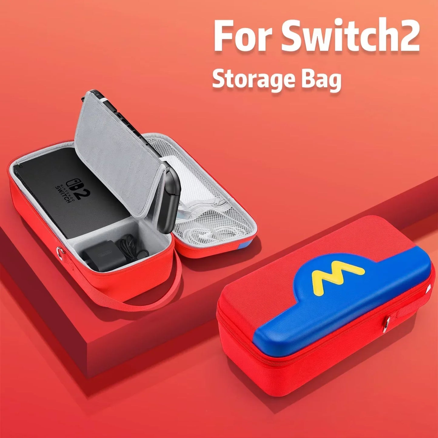 Game Theme EVA Carrying Case For Switch 2 Case for NS Switch 2 Bag ortable Hard Shell Storage Bag for Switch 2 accessories