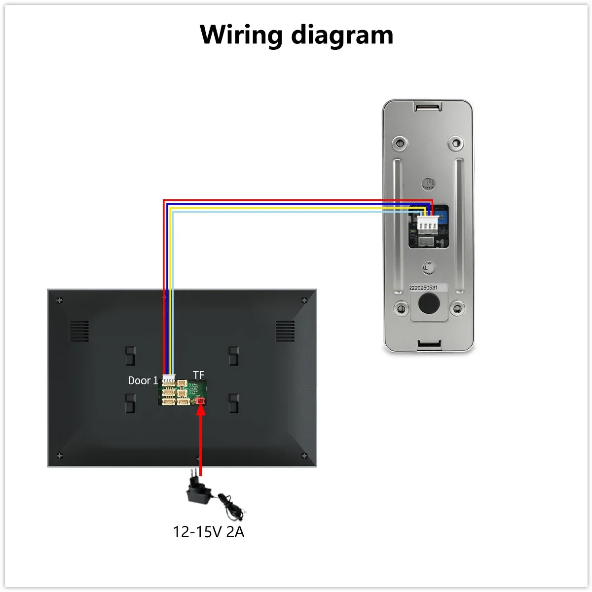ANJIELO 4‑Wire Tuya Smart Video Door Phone Intercom System PIR Motion Detect Two‑Way Audio Password Unlock Home Villa Security