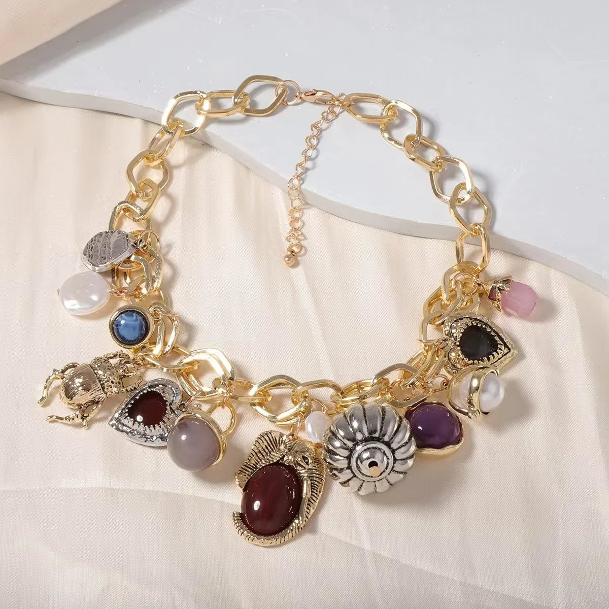 Zvoijio New Personalized Retro Fashion Multiple Pendant Necklace