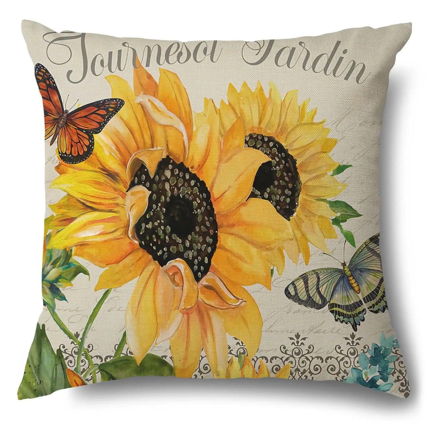 Sunflower Pillow Cover Fall Thanksgiving Decorative Cushion Cover Autumn Farmhouse Home Sofa Decor Pilow Case Flowers Pillowcase