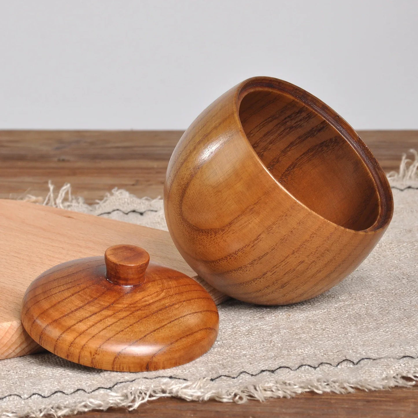 Wooden Retro Kitchen Containers with Lids